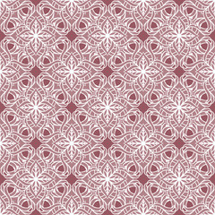 beautiful vector Print Seamless Pattern. Pink Mandala Flowers. 