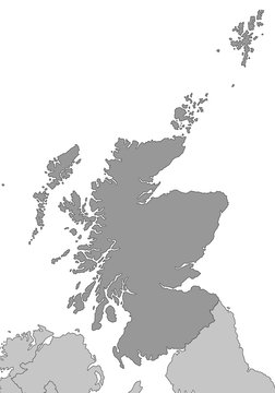Schottland als Karte