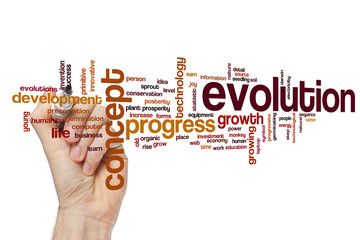 Evolution word cloud concept