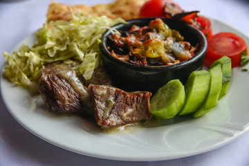 Meat in a  pot