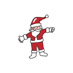 Santa cartoon character vector