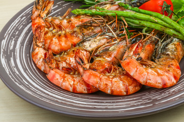 Grilled prawns