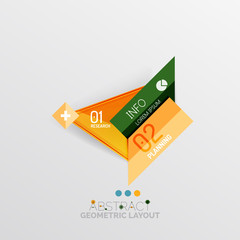 Modern abstract geometric info banner