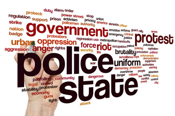 Police state word cloud