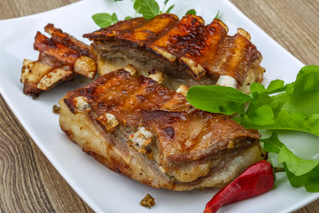 Grilled lamb ribs