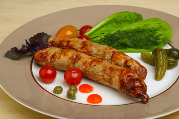 Grilled sausages