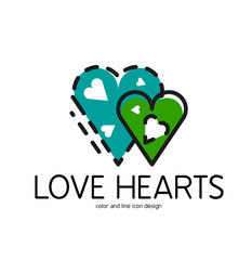 Color line icon for flat design.