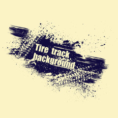 Fototapeta premium Grunge tire track background