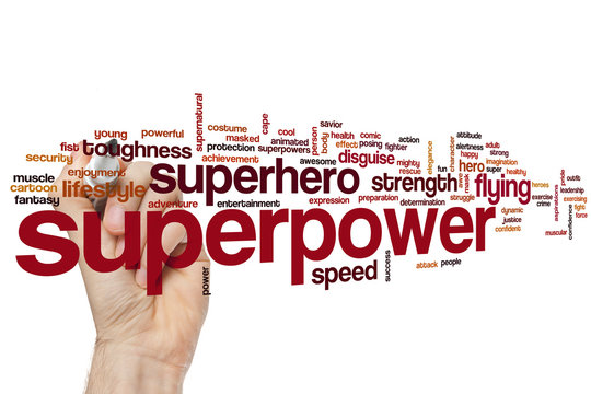 Superpower word cloud