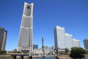 Obraz premium Yokohama Minatomirai 21 in Kanagawa, Japan