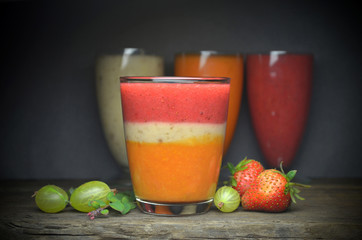 Fresh fruit diet smoothies