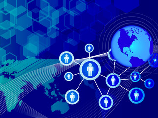 Network technology communication background