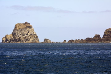 Fototapeta na wymiar Roque Grande de Salmor. Isla de El Hierro. Canarias 