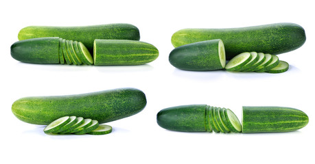 fresh cucumber isolated on white