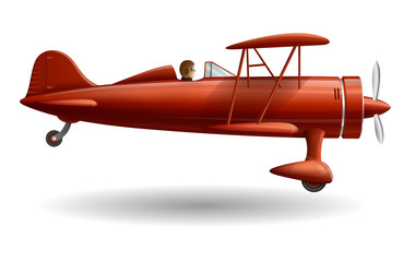 Illustration with retro red plane, EPS 10 contains transparency. © djahan