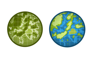 Global Earth vector icon isolated on white background. Map