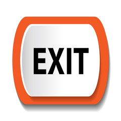 Vector icon with the word EXIT