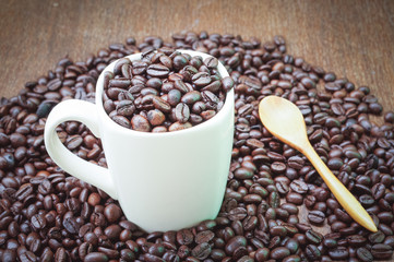 Coffee with filter effect retro vintage style