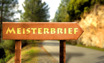 Strassenschild 31 - Meisterbrief