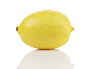 one fresh ripe lemon isolated on white
