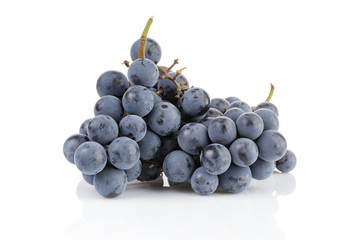 black isabella grapes isolated on white