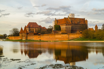Naklejka na ściany i meble Teutonic Castle in Malbork (Marienburg) in Pomerania (Poland) 