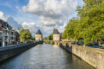Broel Towers (Broeltorens) - symbol of city Kortrijk. Belgium.