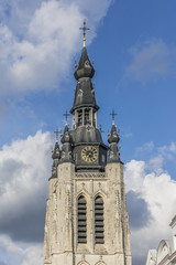 Fototapeta na wymiar Saint-Martin Church (Sint-Maartenskerk, 1466). Kortrijk, Belgium