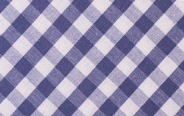 Stoff kariert blau weiß Detail Hintergrund