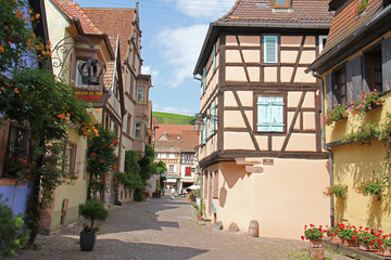 Alsace architecture village de Riquewihr
