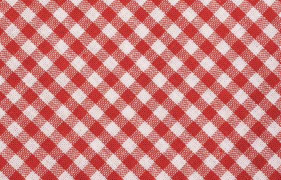 Stoff kariert rot wei&szlig; Detail Hintergrund