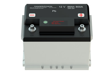 Fototapeta premium black battery car