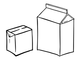 two paperboard boxs