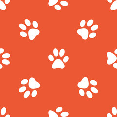 Orange paw pattern