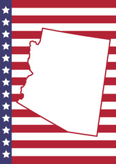 Arizona Cover Page Vector Design. USA Flag on Background.