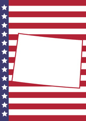 Obraz premium Colorado Cover Page Vector Design. USA Flag on Background.