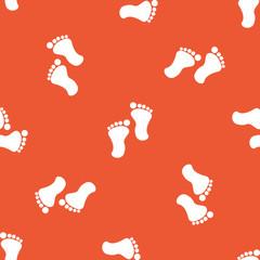 Orange footprint pattern