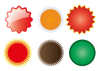 Autocollant - Badge - Bannière - Icones