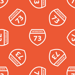 Orange Interstate 73 pattern