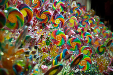 Fototapeta na wymiar Candy stand at a christmas market