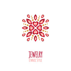 Elegant gemstones vector jewelry decoration.