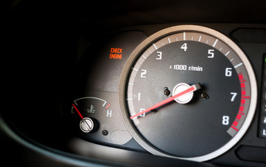 Check engine light on - Dashboard warning light