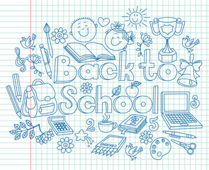 Back to school composition