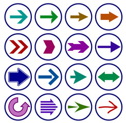 Arrow sign icon set. vector