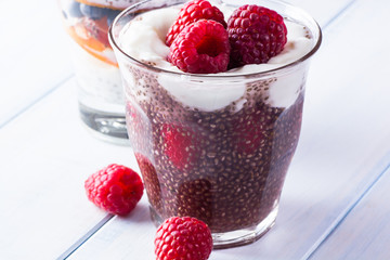 Chia seed parfait.