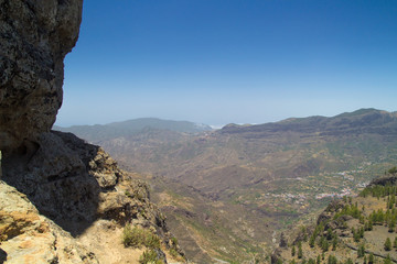 Fototapeta na wymiar Inland Central Gran Canaria, view north from Roque Nublo