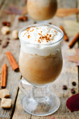 pumpkin spice frappuccino with whipped cream