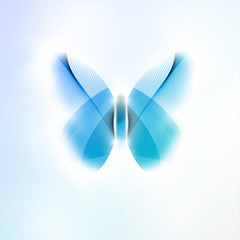 Abstract butterfly, futuristic  illustration 