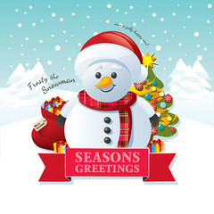 Seasons Greetings Snowman