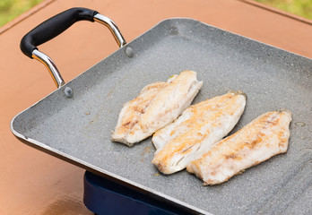 Fillets fish grilled